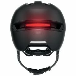 Casque Abus HUD-Y Ace Velvet Black Avec Feu Pour Vélo En Ville -Velo Pioneur Soldes Boutique casque abus hud y ace velvet black avec feu pour velo en ville full 4