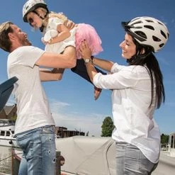 Casque De Vélo Crème Avec Feu Arrière Amovible City Go Polisport -Velo Pioneur Soldes Boutique casque de velo creme avec feu arriere amovible city go polisport full 5