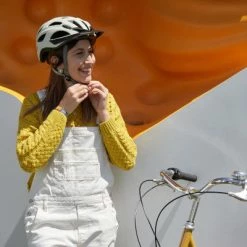 Casque De Vélo Crème Avec Feu Arrière Amovible City Go Polisport -Velo Pioneur Soldes Boutique casque de velo creme avec feu arriere amovible city go polisport full 6