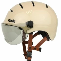 Casque Vélo Kask à Visière Urban Lifestyle Champagne -Velo Pioneur Soldes Boutique casque velo kask a visiere urban lifestyle champagne full 3