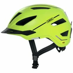 Casque Vélo Ville Jaune Fluo Avec Lumière Abus Pedelec 2.0 MIPS