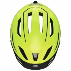 Casque Vélo Ville Jaune Fluo Avec Lumière Abus Pedelec 2.0 MIPS -Velo Pioneur Soldes Boutique casque velo ville jaune fluo avec lumiere abus pedelec 2 0 mips full 4