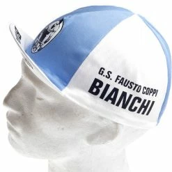 Vintage Cycling Casquette Vélo Vintage Bianchi - Blanc Et Bleu Clair 6 Vintage Cycling Casquette Vélo Vintage Bianchi - Blanc Et Bleu Clair -Velo Pioneur Soldes Boutique casquette velo vintage bianchi blanc et bleu clair full 3