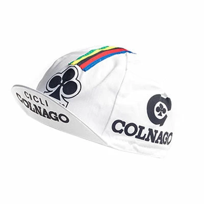 Vintage Cycling Casquette Vélo Vintage Logo Colnago Blanche 1 Vintage Cycling Casquette Vélo Vintage Logo Colnago Blanche