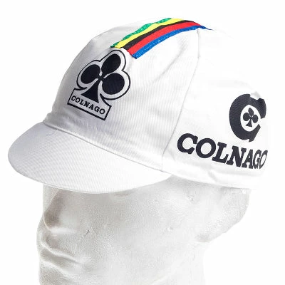 Vintage Cycling Casquette Vélo Vintage Logo Colnago Blanche 2 Vintage Cycling Casquette Vélo Vintage Logo Colnago Blanche – Image 2