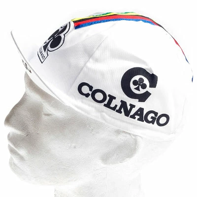 Vintage Cycling Casquette Vélo Vintage Logo Colnago Blanche 3 Vintage Cycling Casquette Vélo Vintage Logo Colnago Blanche – Image 3
