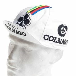 Vintage Cycling Casquette Vélo Vintage Logo Colnago Blanche 7 Vintage Cycling Casquette Vélo Vintage Logo Colnago Blanche -Velo Pioneur Soldes Boutique casquette velo vintage logo colnago blanche full 4