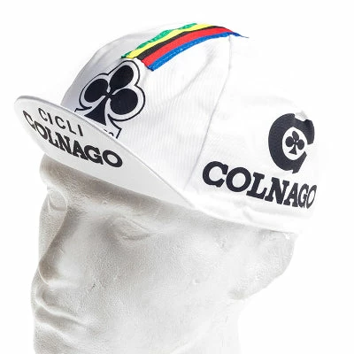Vintage Cycling Casquette Vélo Vintage Logo Colnago Blanche 4 Vintage Cycling Casquette Vélo Vintage Logo Colnago Blanche – Image 4