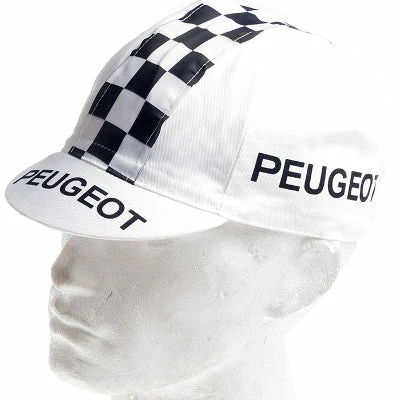 Vintage Cycling Casquette Vintage Multisport Vélo Logo Peugeot Cycles à Damiers 2 Vintage Cycling Casquette Vintage Multisport Vélo Logo Peugeot Cycles à Damiers – Image 2