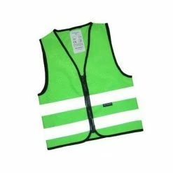 Gilet De Sécurité Enfant à Vélo Haute Visibilité Vert Wowow -Velo Pioneur Soldes Boutique gilet de securite enfant a velo vert small full