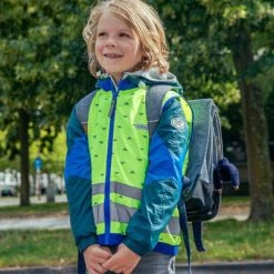 Gilet Réfléchissant Enfants Jaune Fluo Jackson Go Fluo -Velo Pioneur Soldes Boutique gilet reflechissant enfants jaune fluo jackson go fluo full 3