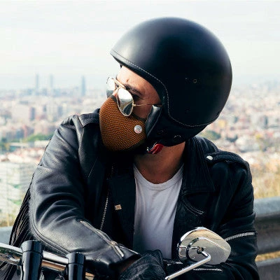 Masque FFP2 Anti-pollution Frogmask Orange Pour Cycliste – Image 3