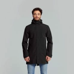 Parka De Pluie Vélo étanche Noir Pour Hommes Mosse Basil