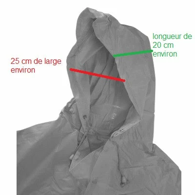 Hooodie Poncho Pluie Bleu Marine Avec Fenêtre Pour Lumière De Vélo 2 Hooodie Poncho Pluie Bleu Marine Avec Fenêtre Pour Lumière De Vélo – Image 2