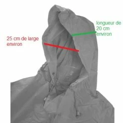 Hooodie Poncho Pluie Kaki Avec Fenêtre Pour Lumière De Vélo -Velo Pioneur Soldes Boutique poncho pluie kaki avec fenetre pour lumiere de velo full 3