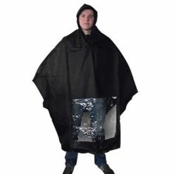 Velo Pioneur Soldes Boutique -Velo Pioneur Soldes Boutique poncho pluie noir avec fenetre pour eclairage velo full 2