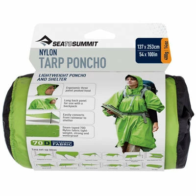 Poncho-Tarp En Nylon Thermocollé Vert Sea To Summit 1 Poncho-Tarp En Nylon Thermocollé Vert Sea To Summit