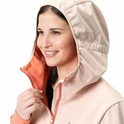 Veste Vélo Colourblock Rose Pour Femmes Vaude Tremalzo Softshell -Velo Pioneur Soldes Boutique veste velo femmes vaude tremalzo capuche
