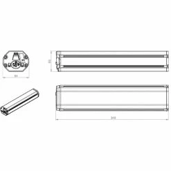 Batterie VAE 36V Compatible Bosch PowerTube Horizontale Doctibike -Velo Pioneur Soldes Boutique batterie compatible bosch powertube 461wh horizontale croquis