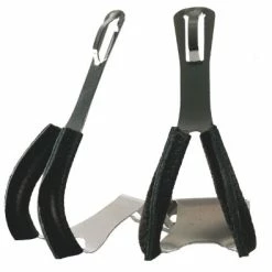Point Cale-pieds Chromé Pour Pédale De Vélo Avec Renfort Cuir Noir