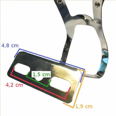 Messingschlager Cale Pieds Pédale Vélo Avec 2 Points De Passage Pour Lanière 4 Messingschlager Cale Pieds Pédale Vélo Avec 2 Points De Passage Pour Lanière – Image 4