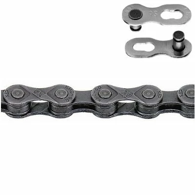 Chaine Vélo 9 Vitesses KMC Avec Attache Rapide 114 Maillons 1 Chaine Vélo 9 Vitesses KMC Avec Attache Rapide 114 Maillons