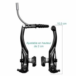 Etrier De Frein V-brake Noir BR-T4000 Shimano -Velo Pioneur Soldes Boutique etrier frein v brake br t4000 shimano 4