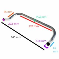 Guidon Corne De Vache Argent Bullhorn BLB 360 Mm -Velo Pioneur Soldes Boutique guidon corne de vache argent bullhorn blb 360 mm full 3