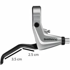 Levier De Frein V-Brake 2 Doigts BL-T4000 Argent Shimano -Velo Pioneur Soldes Boutique levier de frein v brake 2 doigts bl t4000 argent shimano full 3