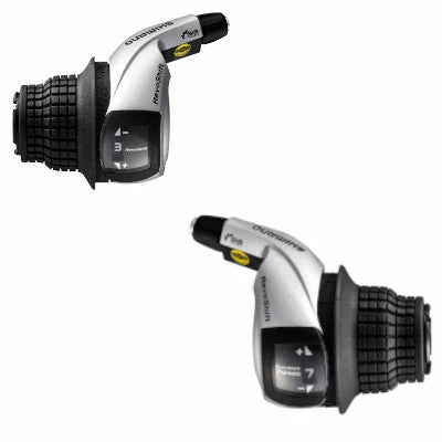 Paire De Poignées Tournantes Revoshift 3x7 Gris Tourney Shimano 1 Paire De Poignées Tournantes Revoshift 3x7 Gris Tourney Shimano