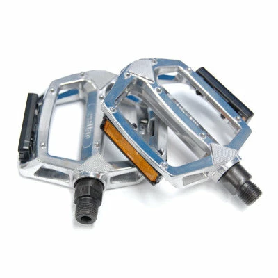 Pédales Larges Vélo BMX Et Fixie Argent 9/16 Wellgo 1 Pédales Larges Vélo BMX Et Fixie Argent 9/16 Wellgo