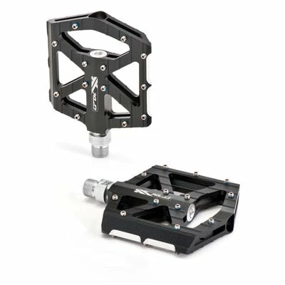 Pédales Ultra Plates Pour VTT Et BMX Noir Et Argent - XLC 1 Pédales Ultra Plates Pour VTT Et BMX Noir Et Argent - XLC