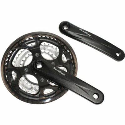 SUNRACE Pédalier 7/8 Vitesses Triple Plateaux 28/38/48 Dents 1 SUNRACE Pédalier 7/8 Vitesses Triple Plateaux 28/38/48 Dents