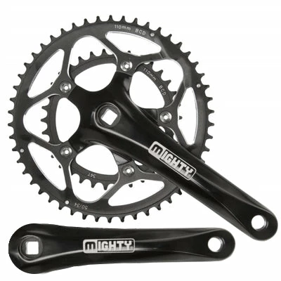 Mighty Pédalier Vélo 10 à 11 Vitesses Double Plateaux 34-50 Dents 1 Mighty Pédalier Vélo 10 à 11 Vitesses Double Plateaux 34-50 Dents