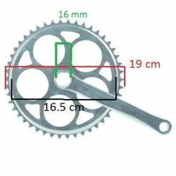 Messingschlager Pédalier Vintage Mono Plateau à Clavette 8 Messingschlager Pédalier Vintage Mono Plateau à Clavette -Velo Pioneur Soldes Boutique pedalier vintage mono plateau a clavette full 3