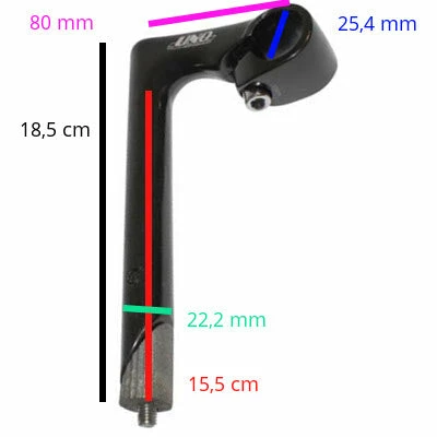 Uno Potence Vélo De Route Plongeur Noire 80 Mm 2 Uno Potence Vélo De Route Plongeur Noire 80 Mm – Image 2