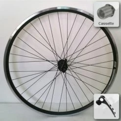 Roue Arrière Vélo 28 Pouces à Cassette Noire Airline Rodi
