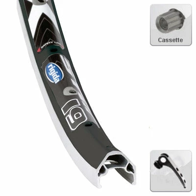 Roue Vélo Arrière 28 Pouces à Cassette 8 à 10 Vitesses Rigida 1 Roue Vélo Arrière 28 Pouces à Cassette 8 à 10 Vitesses Rigida