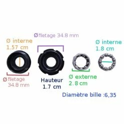 Oxford Roulements à Billes Pour Boitier De Pédalier Axe Carré -Velo Pioneur Soldes Boutique roulements a billes pour boitier de pedalier axe carre full 5
