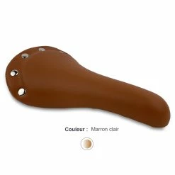 Endzone Selle De Vélo Vintage Imitation Cuir Marron -Velo Pioneur Soldes Boutique selle velo marron vintage clair